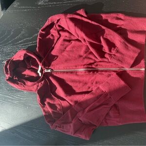 Zara Deep Red Zip-Up Jacket